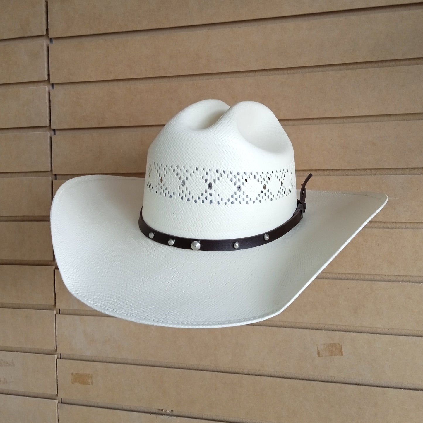 sombrero vaquero randado 20x falda grande copa baja con cuadro